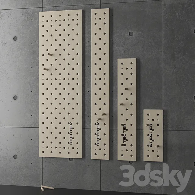 Climbing board Pegboard Pegboard STECTER 3D Model