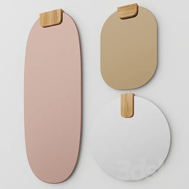 Clip Wall-Mounted by Sculptures Jeux Mirror 3D Model