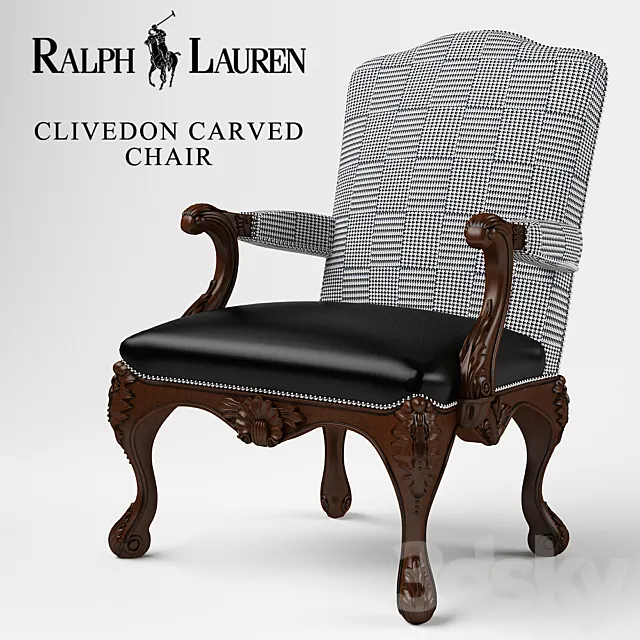 CLIVEDON CARVED CHAIR 112-03 3D Model