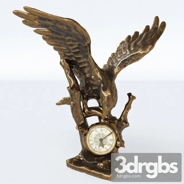 Clock Eagle clock 3D Model Download