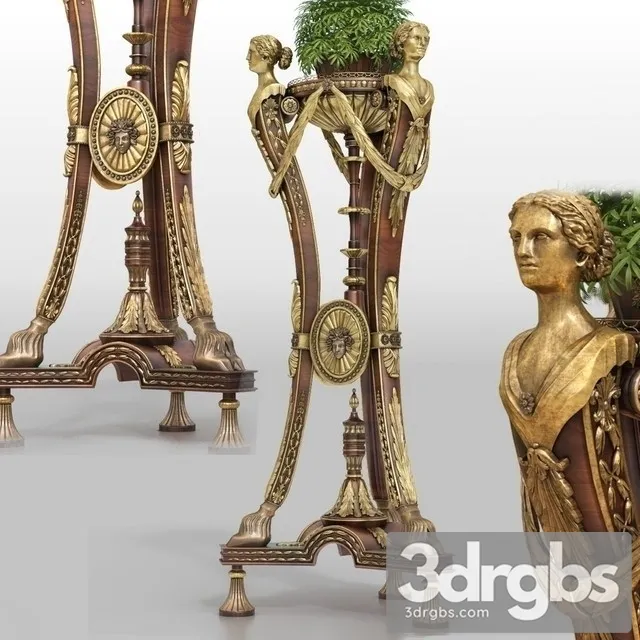 Clock Gueridon George III 3D Model Download