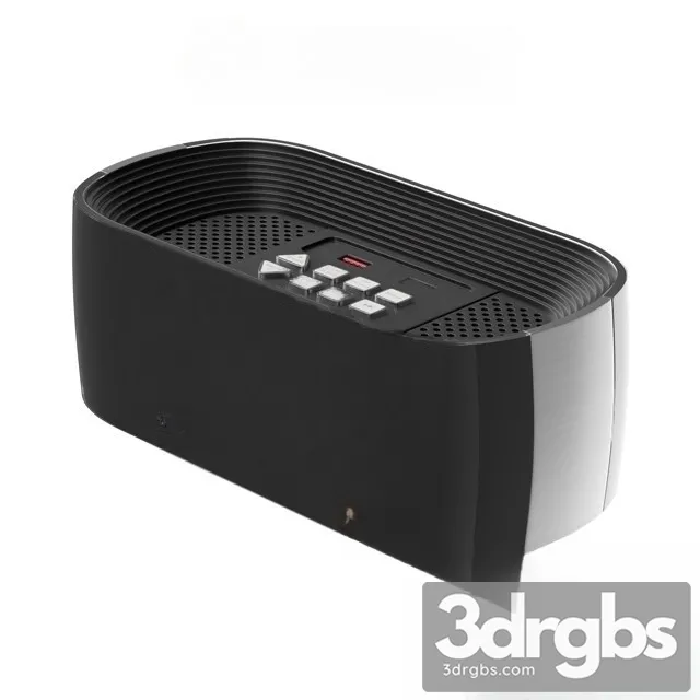 Clock Radio Nero Titanium Bluetooth Alarm 3D Model Download