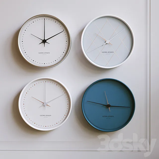 CLOCKS GEORG JENSEN _ HOURS 3DModel CLOCKS GEORG JENSEN _ HOURS 3DModel