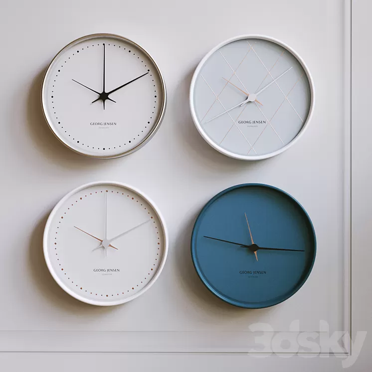 CLOCKS GEORG JENSEN \/ HOURS 3D Model