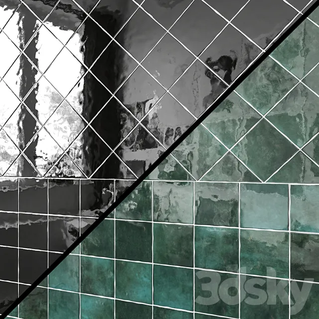 Cloe 5 “x 5” Ceramic Field Tile 3D Model