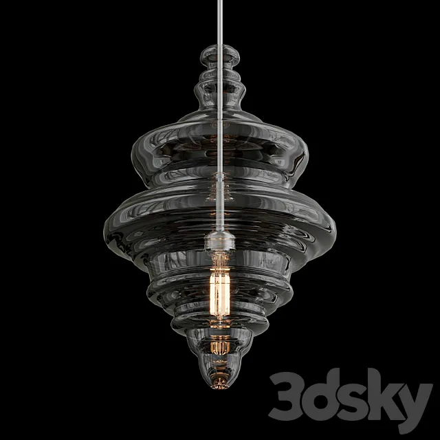 CLOSED GLASS SPOOL PENDANT 3D Model
