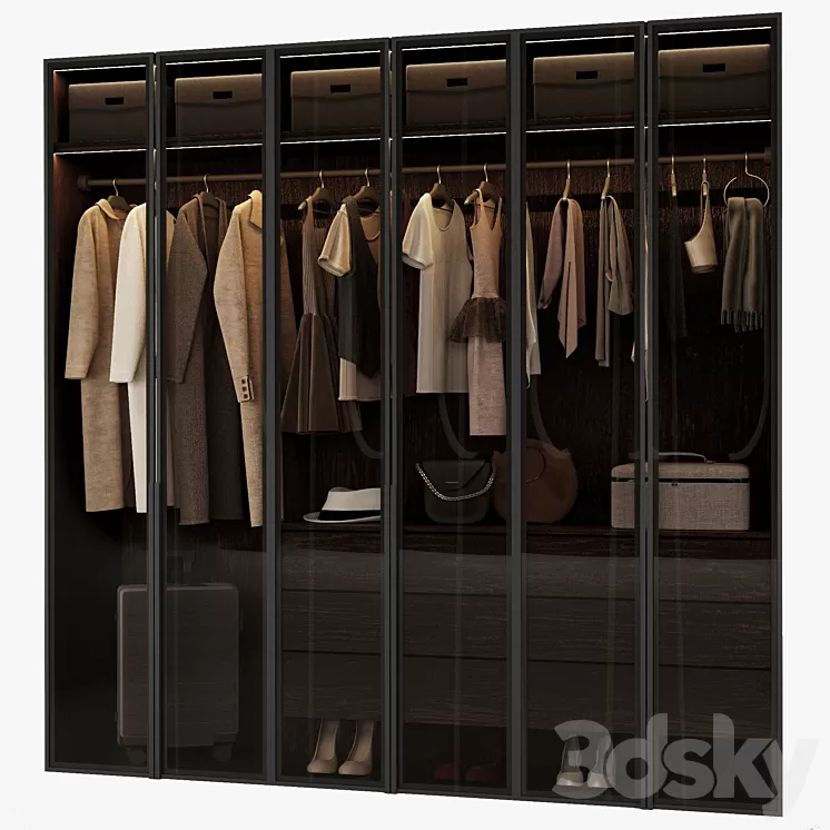 Closed wardrobe 3D Model Free Download