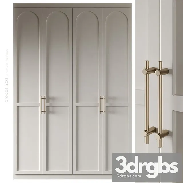 Closet N03 Arched Facade 3D Model Download