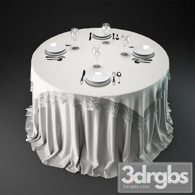 Cloth Mrichk Table 3D Model Download