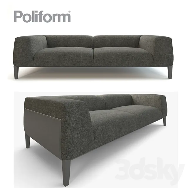 Cloth sofa Metropolitan 868 from Poliform 3DModel Cloth sofa Metropolitan 868 from Poliform 3DModel
