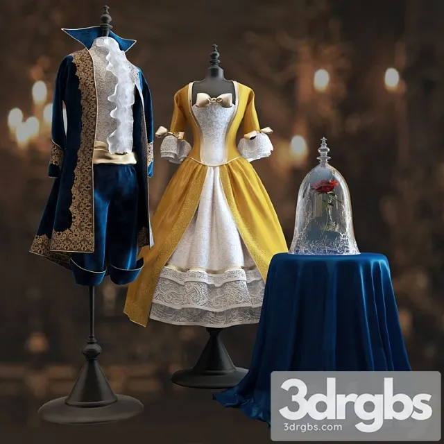 Clothes Beauty and the beast 3D Model Download