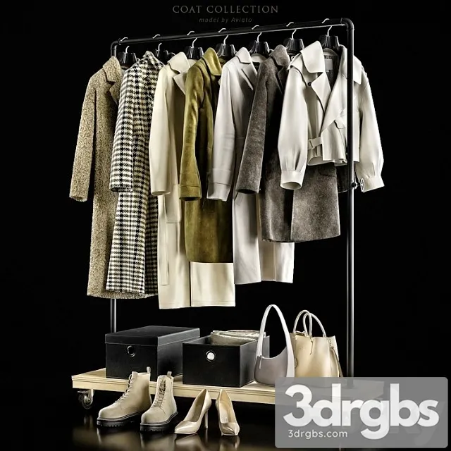 Clothes Coat Collection 3D Model Download