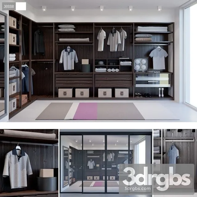 Clothes Dressing Room Jesse Pass 3D Model Download