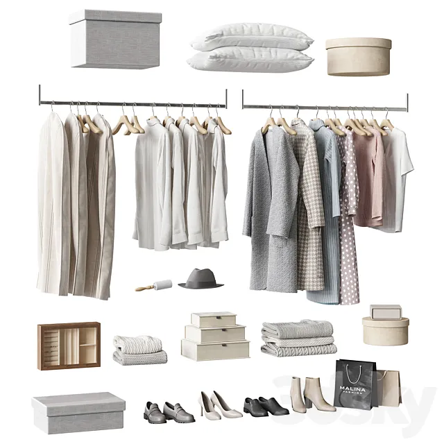 Clothes for wardrobe NG12 3D Model