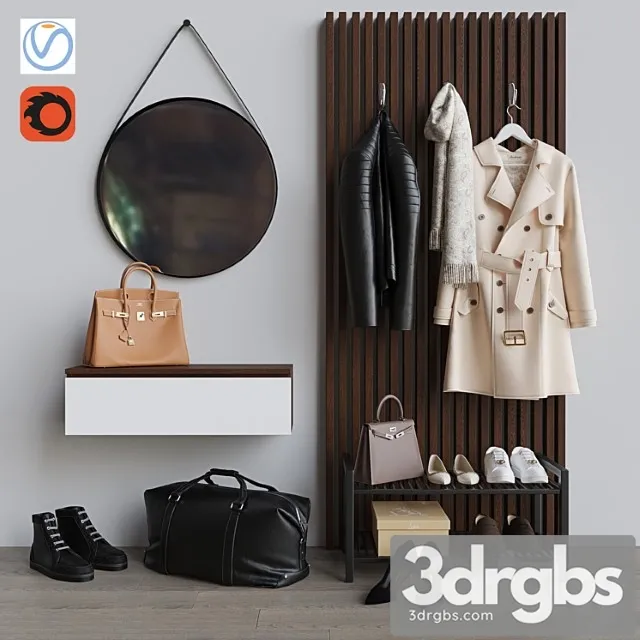 Clothes Hallway 3 3D Model Download