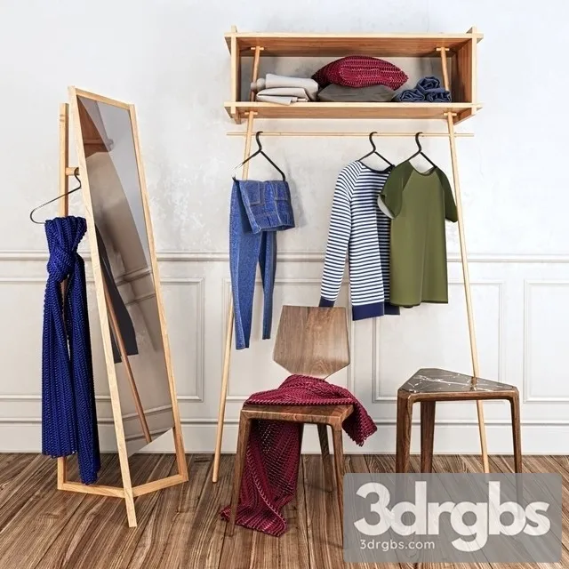 Clothes Hallway Set 3D Model Download