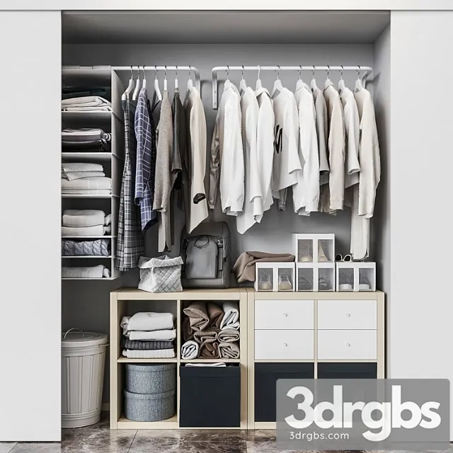 Clothes Ikea ikea built-in wardrobe 3D Model Download