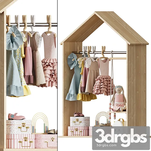 Clothes Kids clothes set 3D Model Download