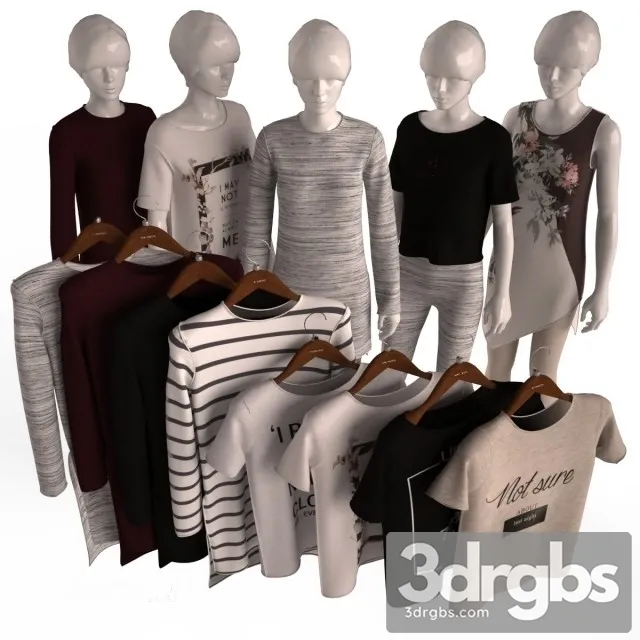 Clothes Kids Set 01 3D Model Download