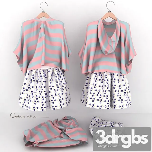 Clothes Kids set 3D Model Download