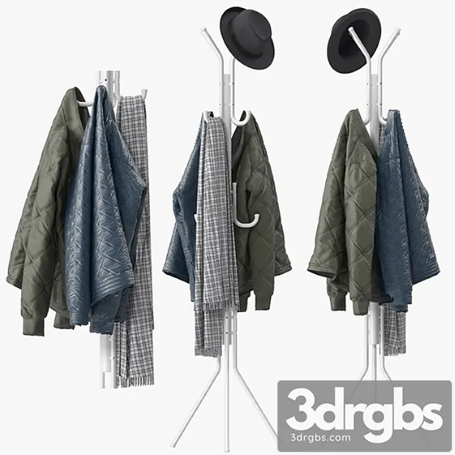 Clothes Metal tripod stand coat rack 3D Model Download