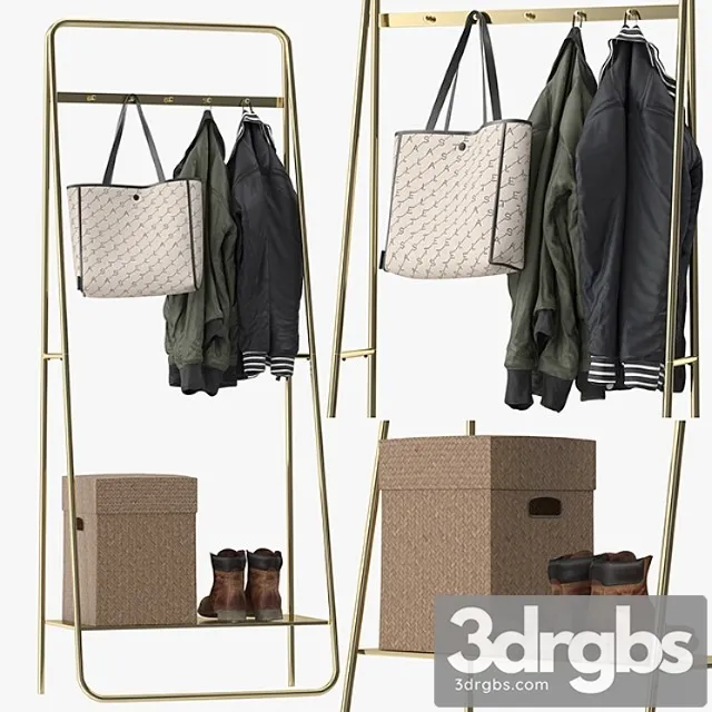 Clothes Nordal coat rack line 3D Model Download