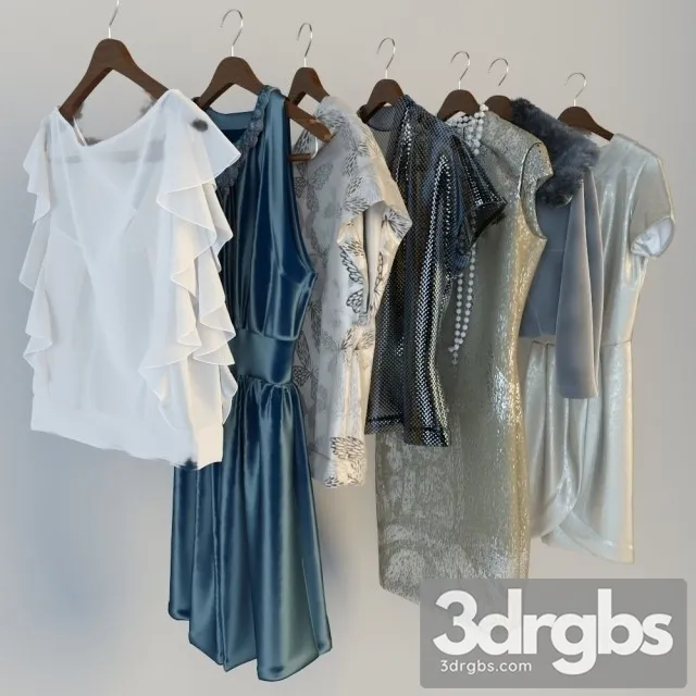 Clothes On Hangers 3D Model Download
