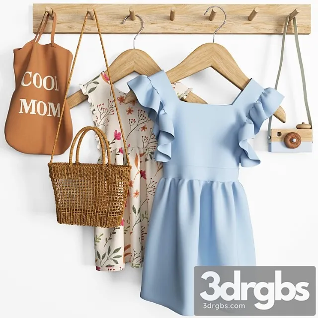 Clothes Set Ti01 3D Model Download