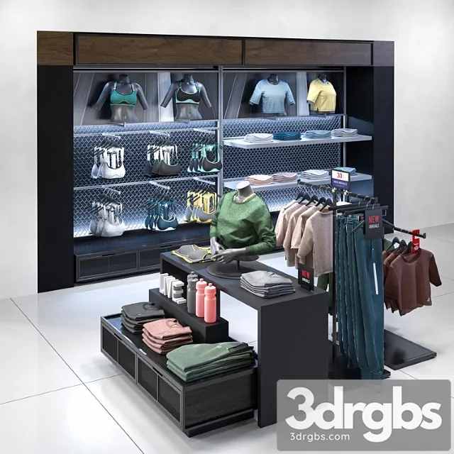 Clothes shop athletic wear 02 3D Model Download