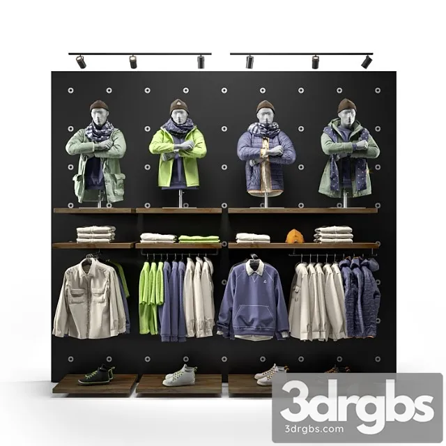 Clothes shop outdoor clothing 01 3D Model Download