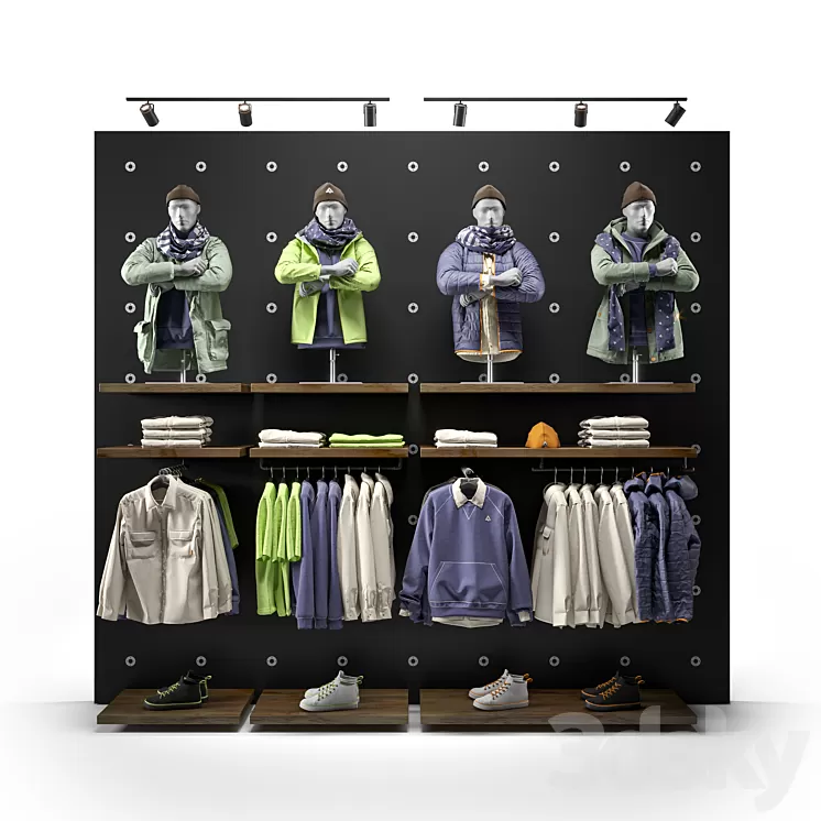 Clothing Retailer Display Rack 3D model