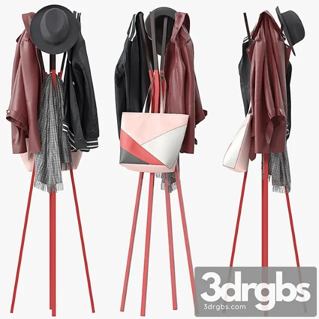 Clothes Splash coat rack 3D Model Download