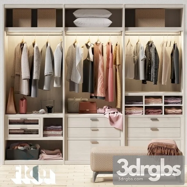 Clothes Wardrobe 03 3D Model Download