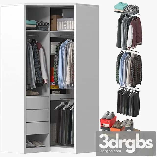 Clothes Wardrobe 2 3D Model Download