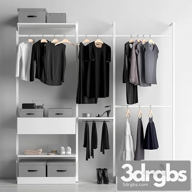 Clothes Wardrobe 3 3D Model Download