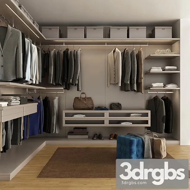 Clothes Wardrobe M 9 3D Model Download