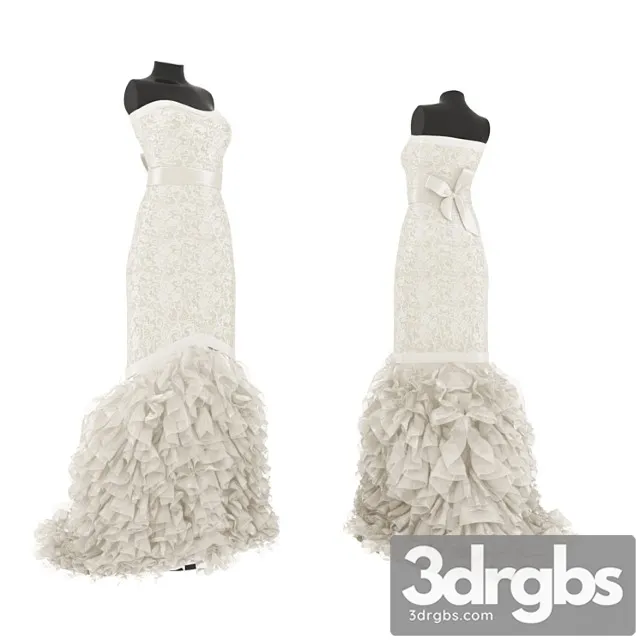 Clothes Wedding dress 3D Model Download