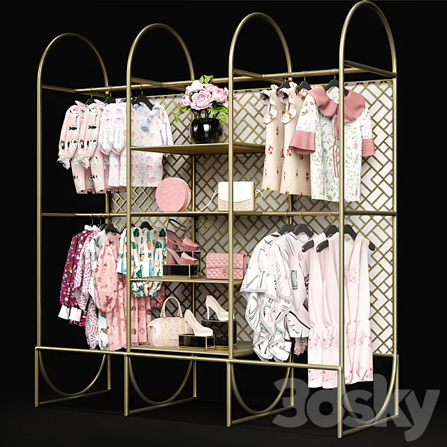 clothesstore hanger 17 3D Model