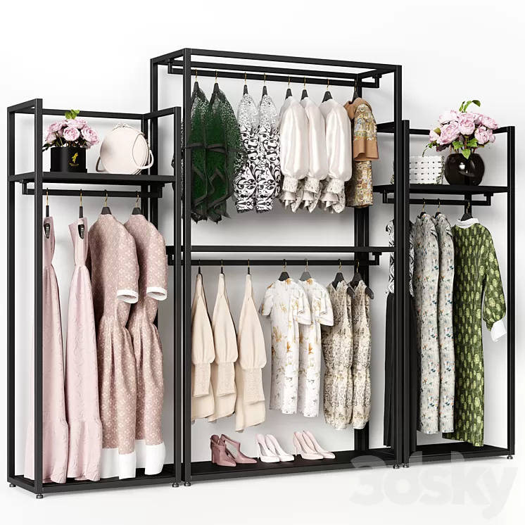 clothesstore hanger 4 3D Model