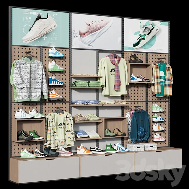 Clothestore hanger 20 3D Model