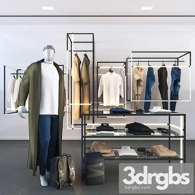 Clothing and accessories for the store 3D Model Download