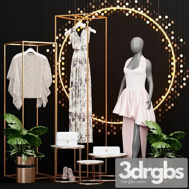 Clothing store showcase 2 3D Model Download