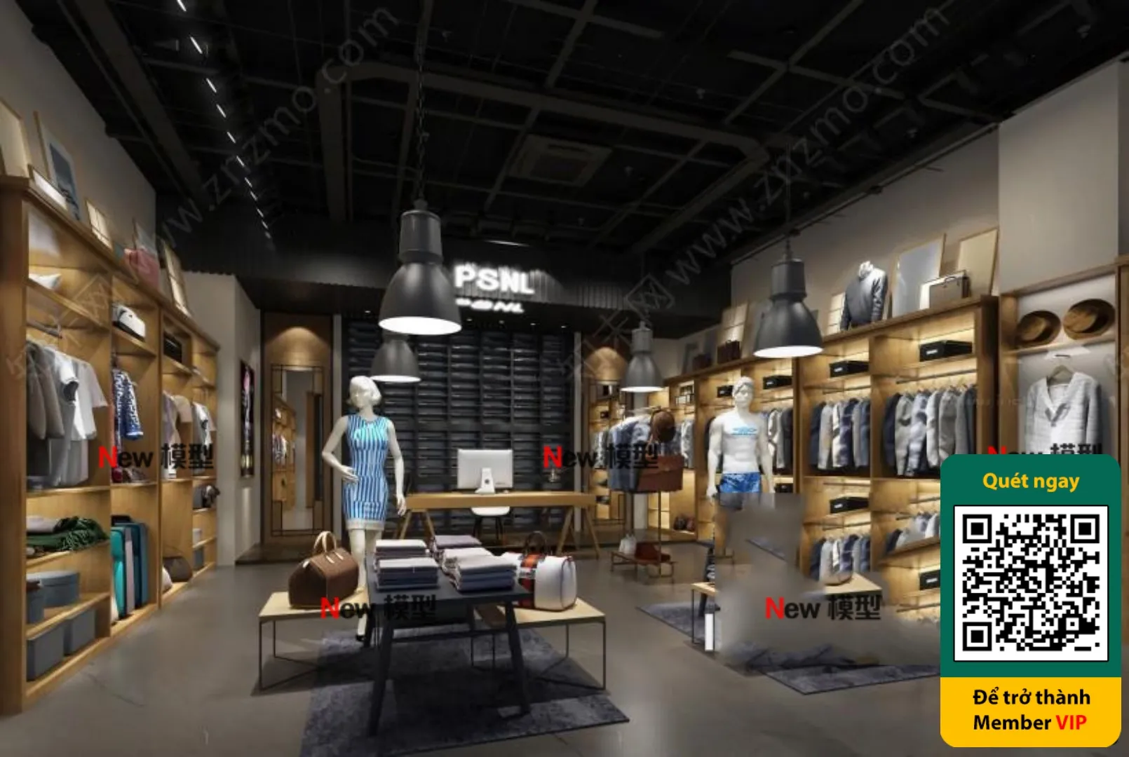 CLOTHING STORE – VRAY / CORONA – 3D MODEL – 6265