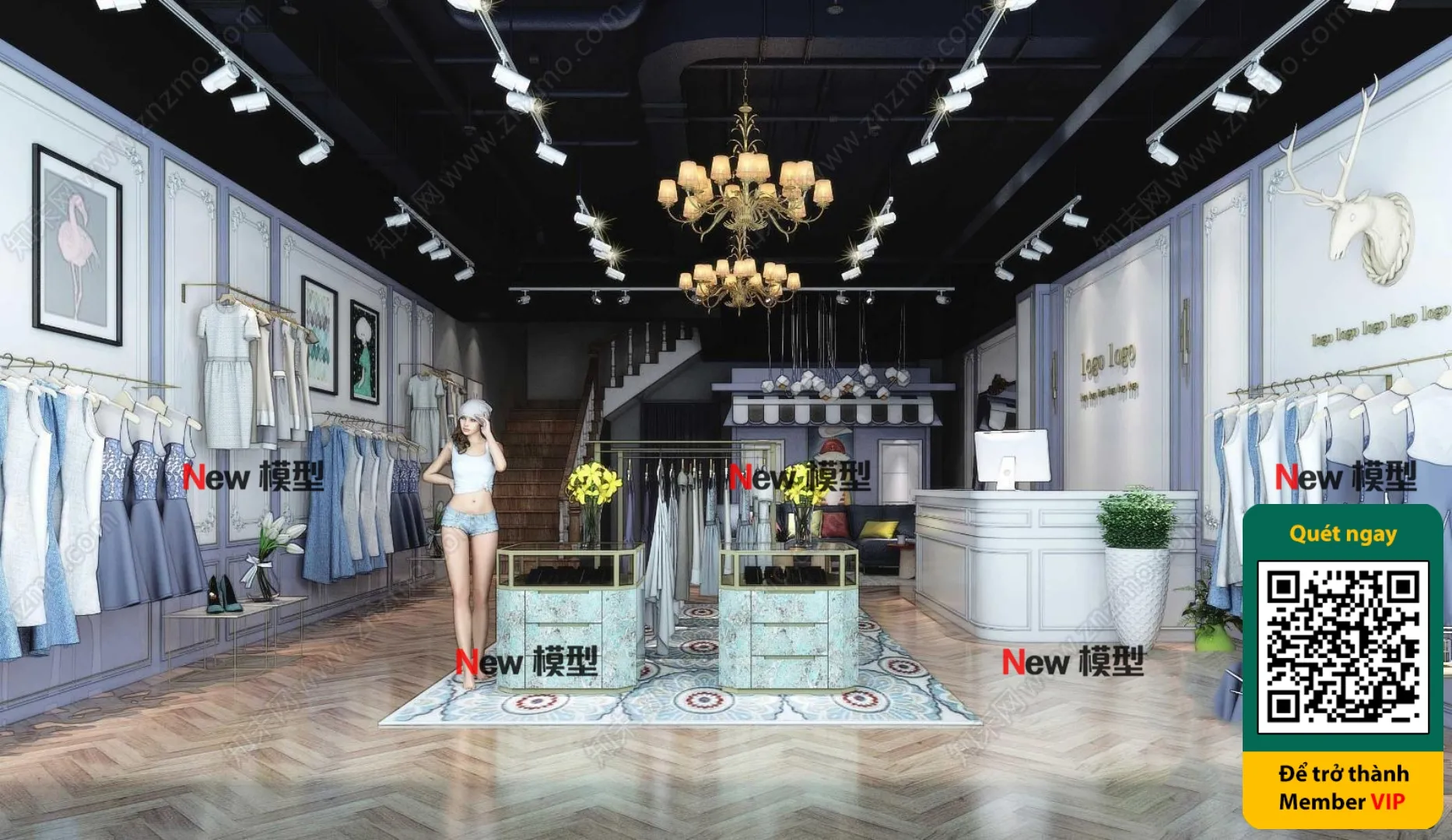 CLOTHING STORE – VRAY / CORONA – 3D MODEL – 6276