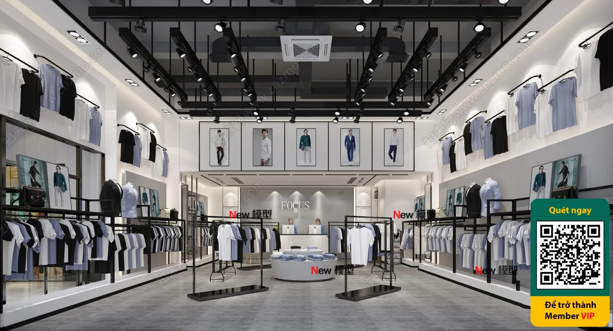 CLOTHING STORE – VRAY / CORONA – 3D MODEL – 6277