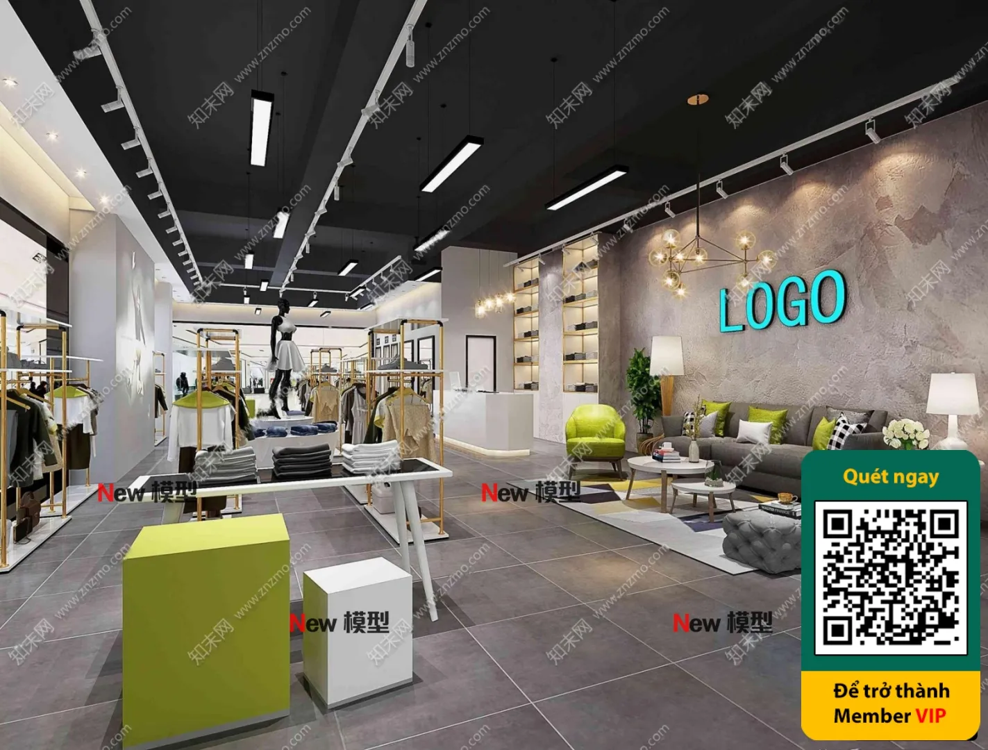 CLOTHING STORE – VRAY / CORONA – 3D MODEL – 6281