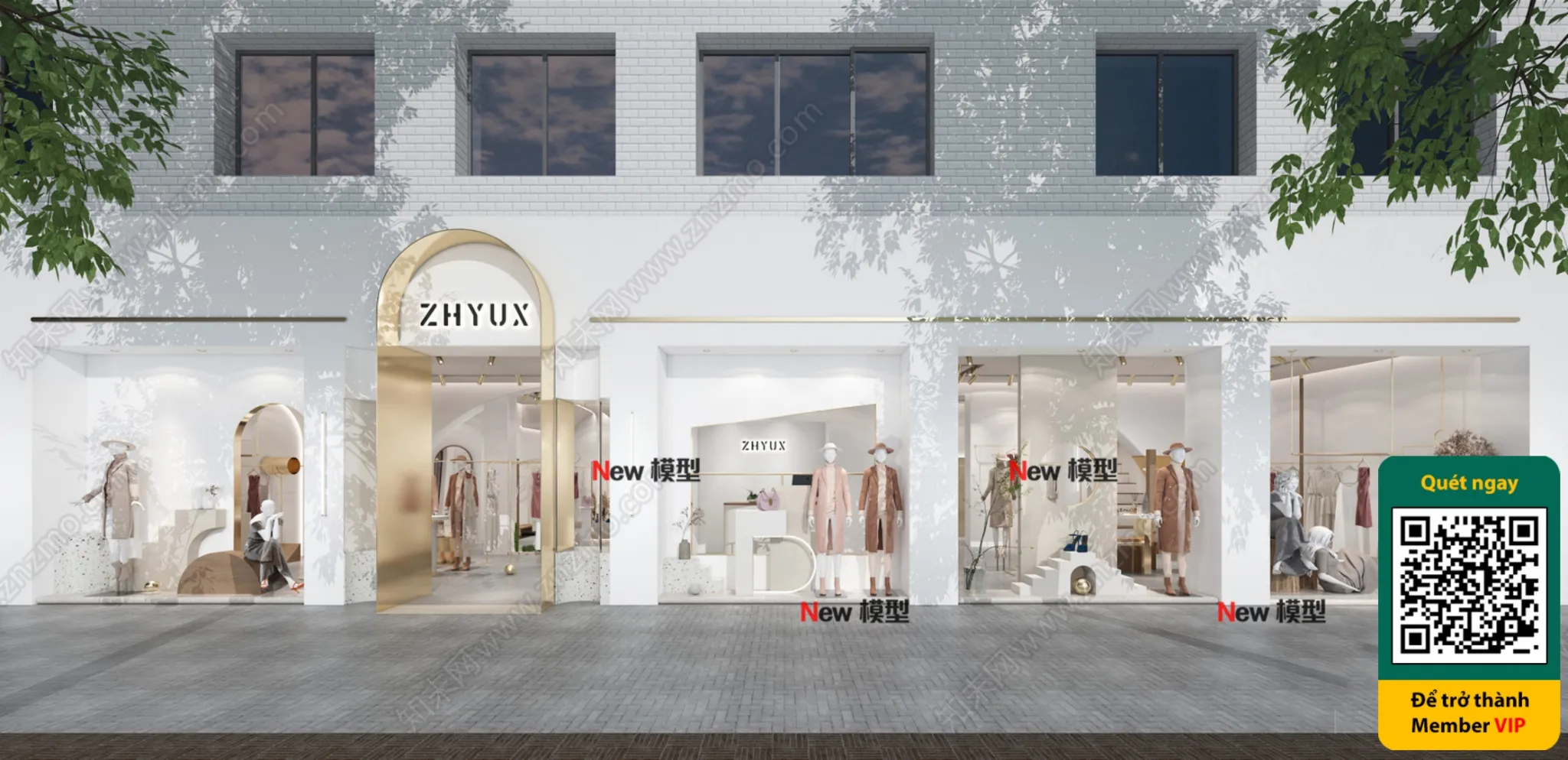 CLOTHING STORE – VRAY / CORONA – 3D MODEL – 6284