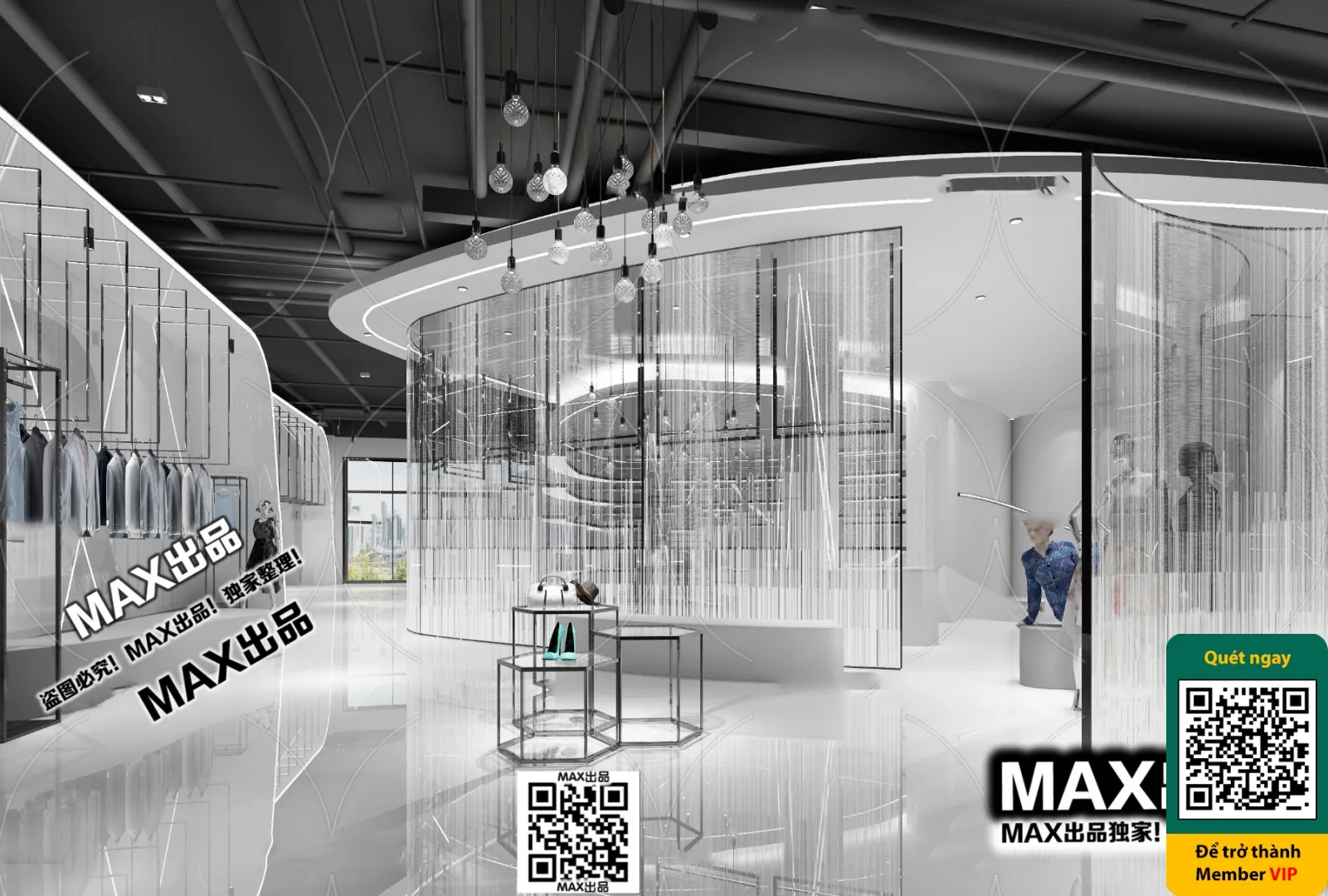 CLOTHING STORE – VRAY / CORONA – 3D MODEL – 6301