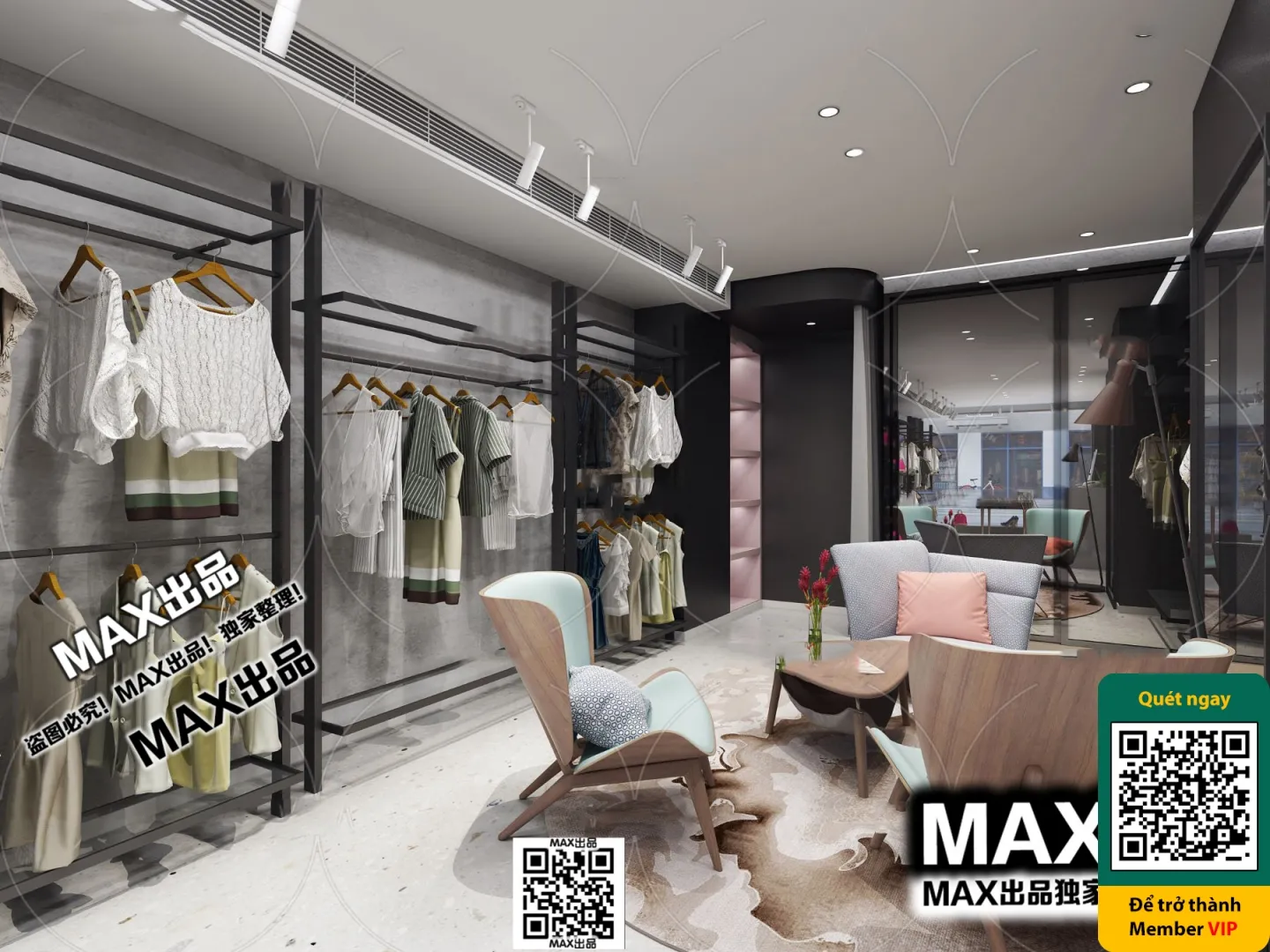 CLOTHING STORE – VRAY / CORONA – 3D MODEL – 6302