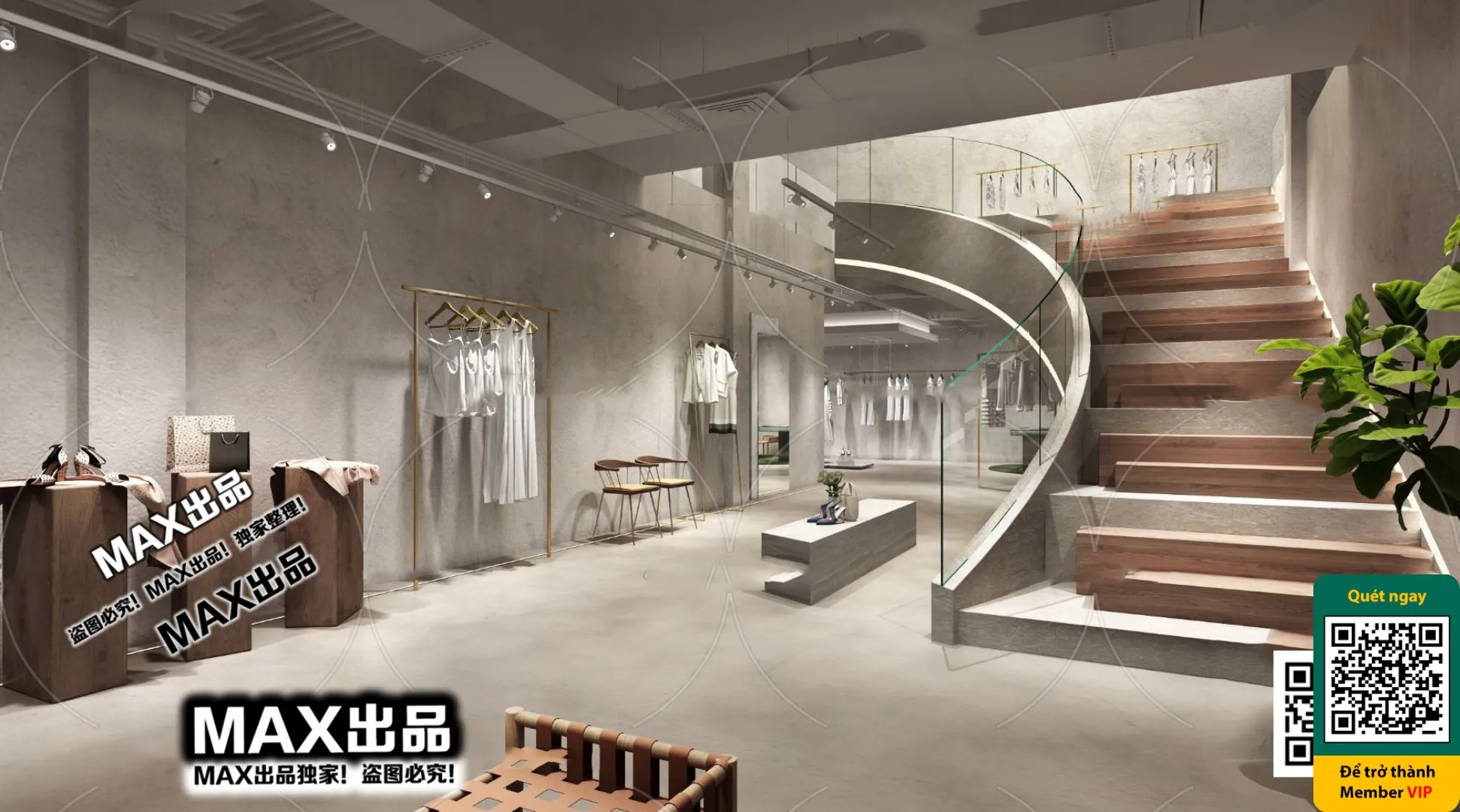 CLOTHING STORE – VRAY / CORONA – 3D MODEL – 6304